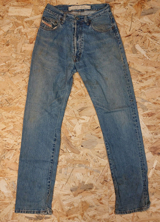 Vintage Diesel Industry W29 L32 Straight Denim Blue Jeans 90s Retro