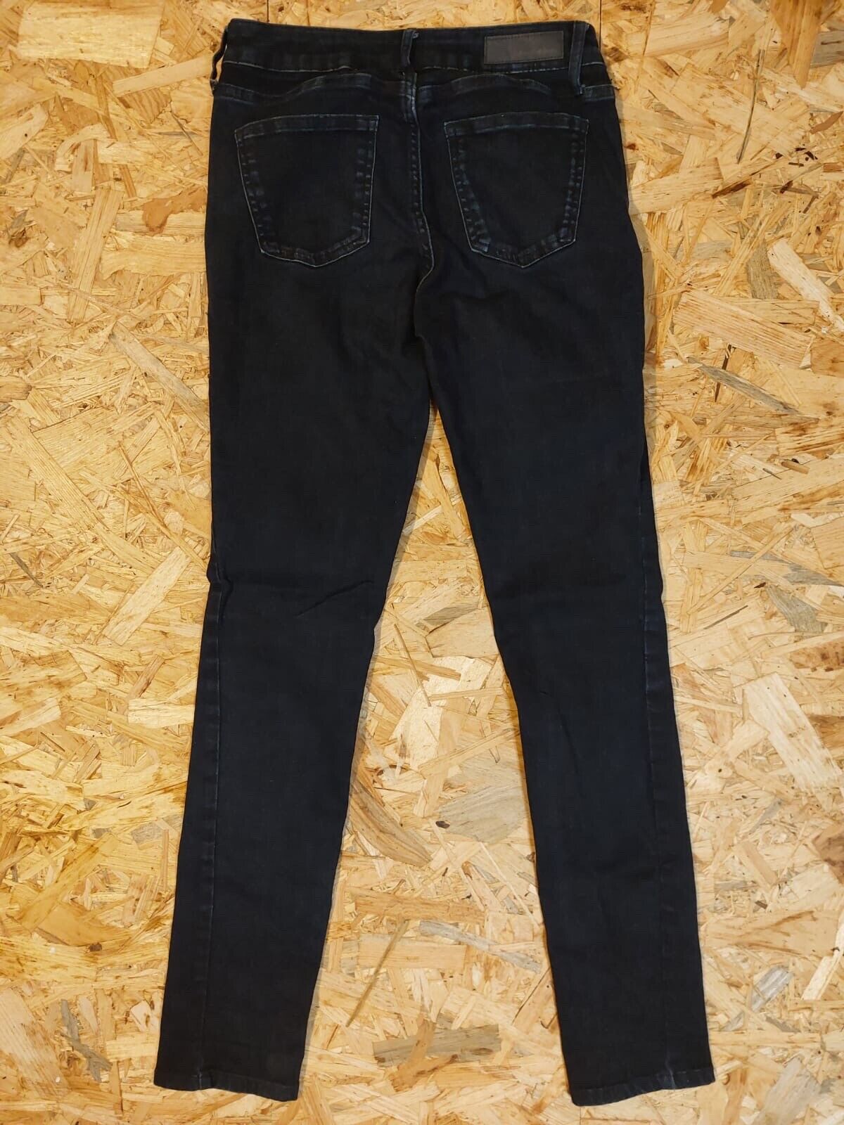 Calvin Klein CK W32 L31 Skinny Fit Black Denim Jeans 90s retro