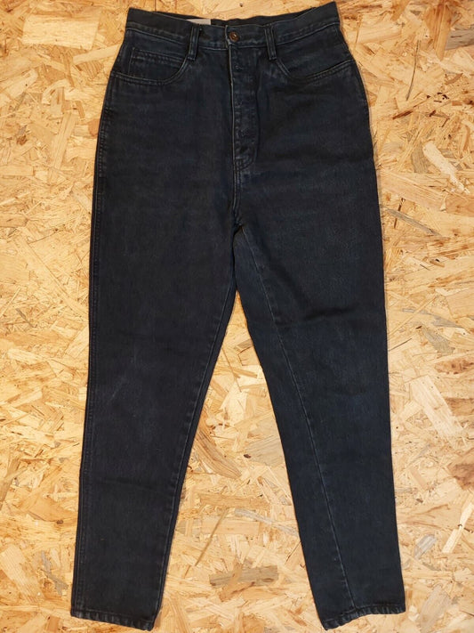 Vintage RIO Straight Jeans W28 L30 Black 100% Cotton 90s retro