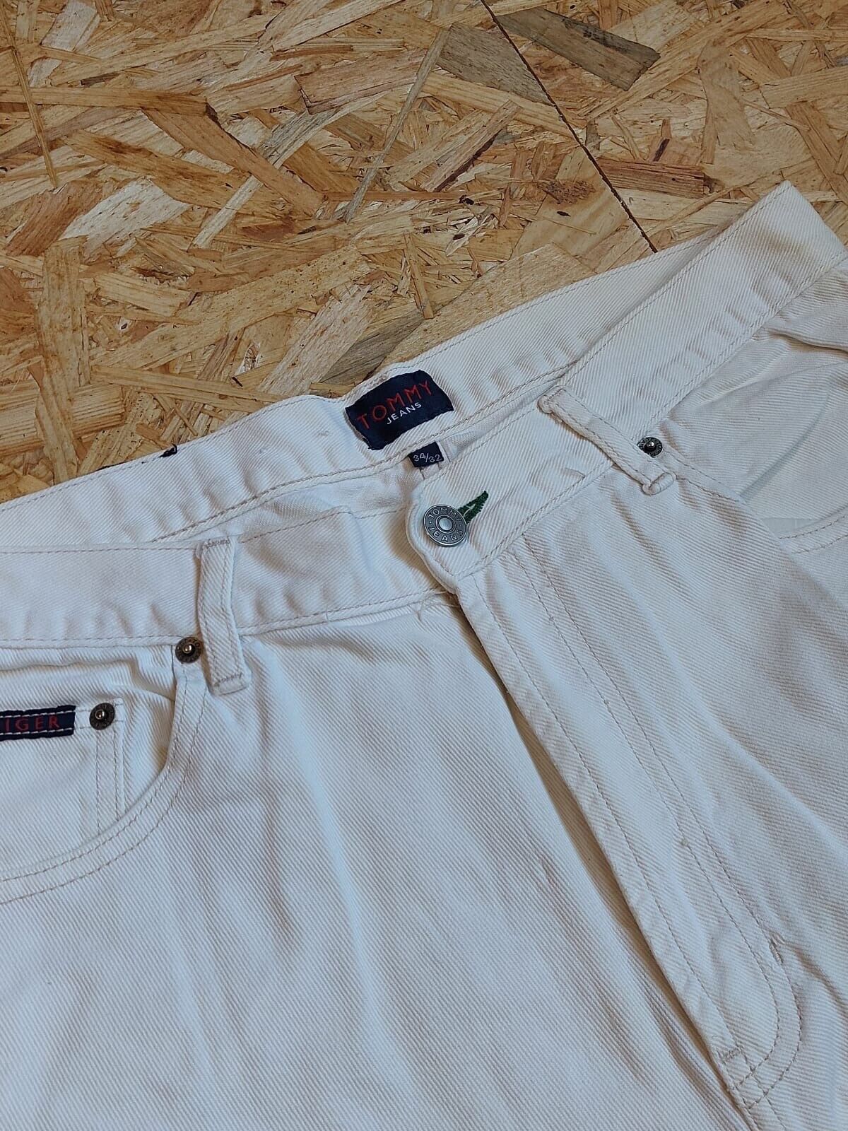 Tommy Jeans W34 L32 White Denim regular Straight