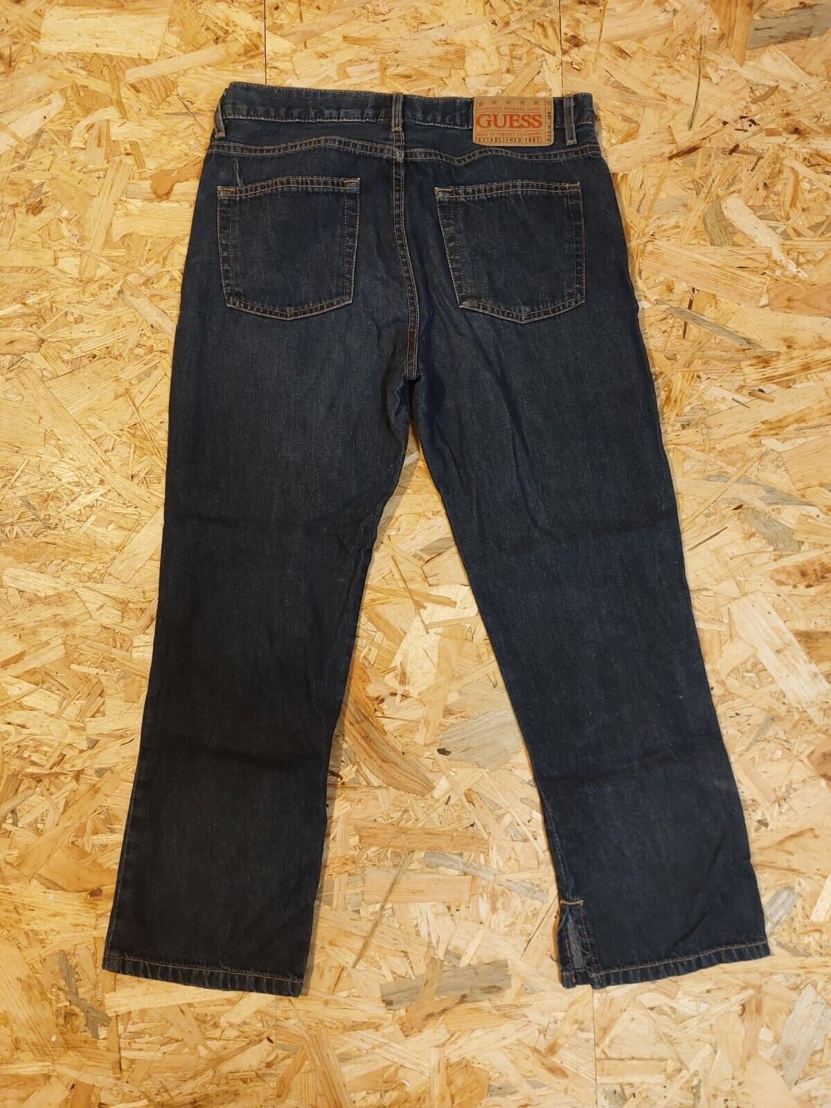 GUESS Jeans Capris W29 L25 Dark Blue 100% Cotton Style 13091 Cut 53597