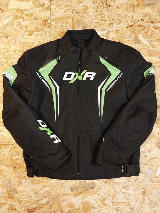 DXR racing Motorbike jacket | Full + Back padding  | Sz 2XL Jacket Black Green